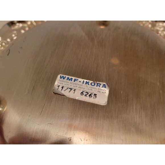 Vintage WMF Ikora Tarnish Resistant Silver Plated Bowl 12" Raised Floral Design - Picture 3 of 9
